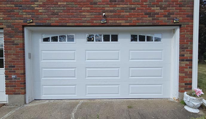 Classic garage door with long panel Classic garage door with long panel