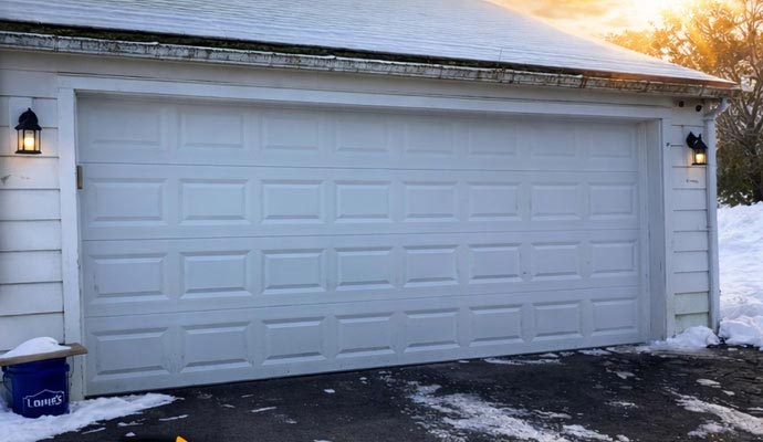 Newly installed garage door Newly installed garage door