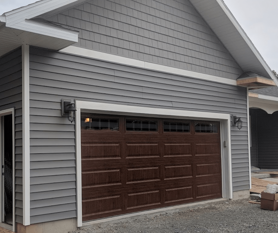Raised Panel Faux Wood Garage Door